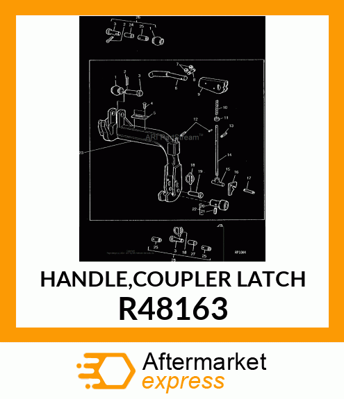 HANDLE,COUPLER LATCH R48163