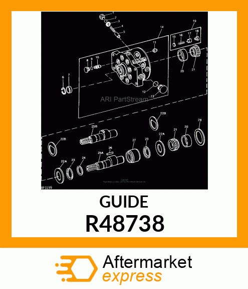 GUIDE, HYDRAULIC PUMP OUTLET VALVE R48738