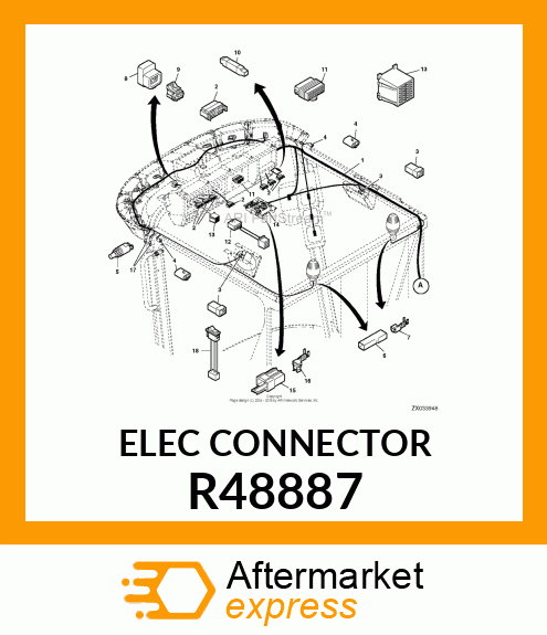 ELECTRICAL CONNECTOR ASSY, THREE CO R48887