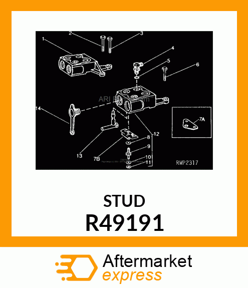 STUD, SCREW, SPECIAL CAP R49191