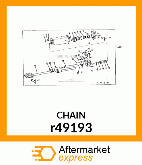 CHAIN LID SUPPORT (QUICK FILL) r49193