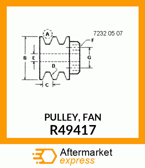 PULLEY, FAN R49417