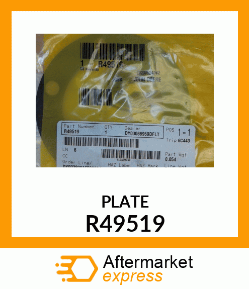 PLATE,CRANKSHAFT PULLEY R49519