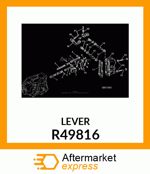 ARM,TRANS CONTROL VALVE OPERATING R49816