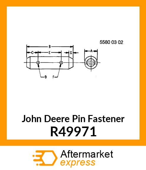 PIN FASTENER, LOAD CONTROL SHAFT R49971