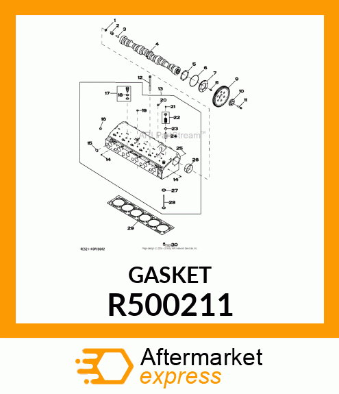 GASKET,CAMSHAFT THRUST RETAINING RI R500211