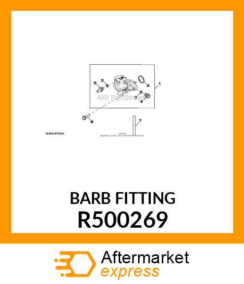 FITTING, BARBED, INLET R500269