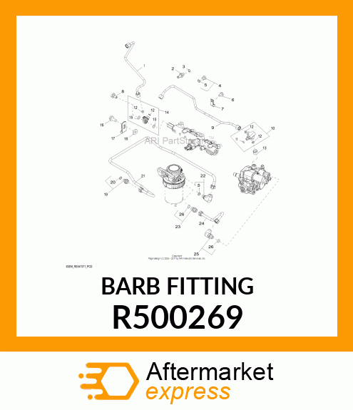 FITTING, BARBED, INLET R500269