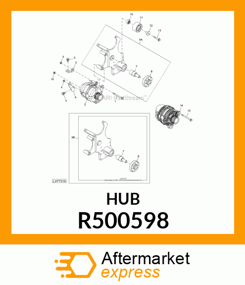 HUB,FAN MOUNT R500598