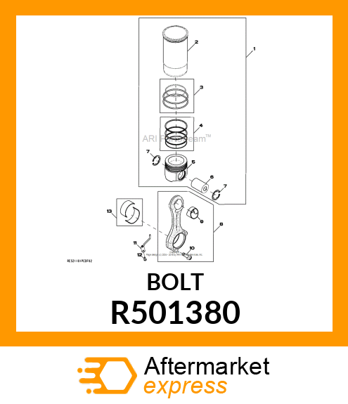 CAP SCREW, CONNECTING ROD R501380