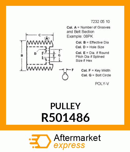 PULLEY, ALTERNATOR R501486