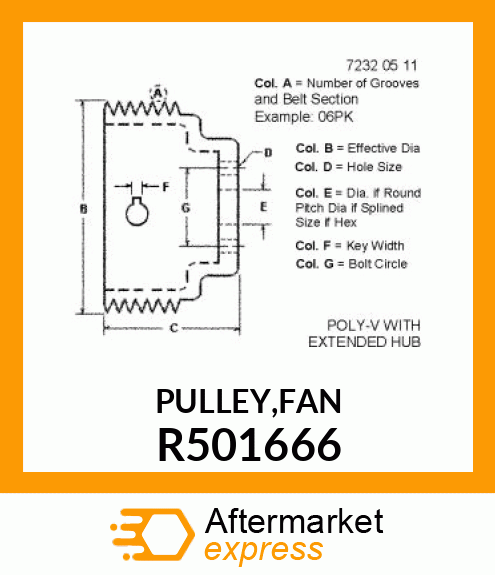 PULLEY,FAN R501666