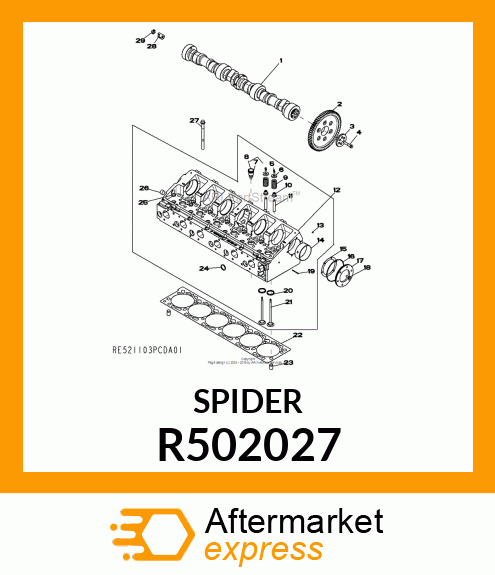 SPIDER, MECHANICAL PUMP R502027