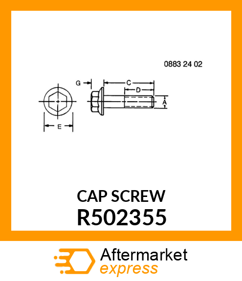 SCREW, SPECIAL HEX FLANGE HEAD CAP R502355