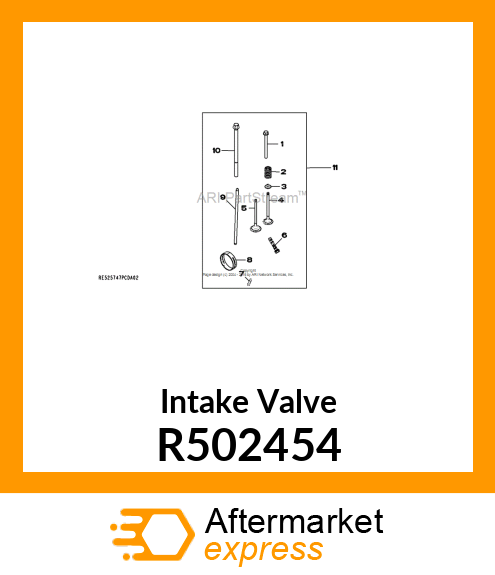 VALVE, INTAKE R502454