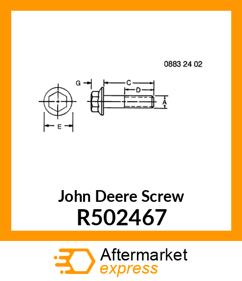 SCREW, SPECIAL HEX FLANGE HEAD CAP R502467