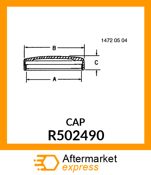 CAP, FUEL FILTER R502490