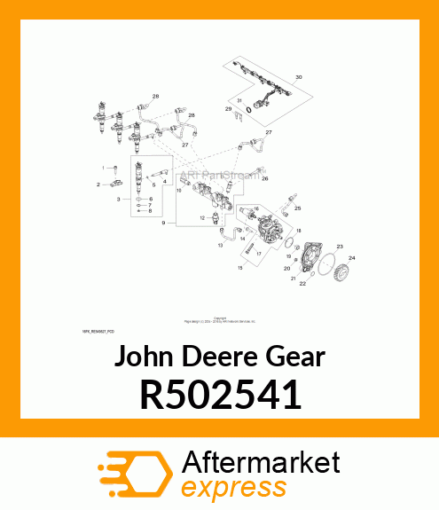 GEAR, FUEL INJECTION PUMP R502541