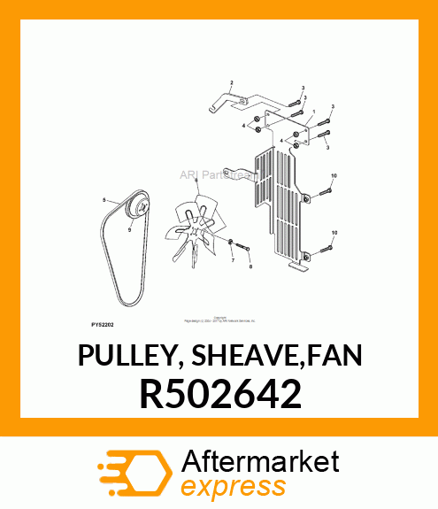 PULLEY, SHEAVE,FAN R502642