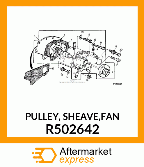 PULLEY, SHEAVE,FAN R502642