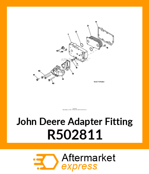 ADAPTER FITTING, ADAPTER, COOLANT R502811