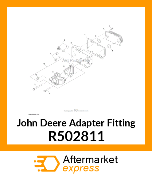 ADAPTER FITTING, ADAPTER, COOLANT R502811