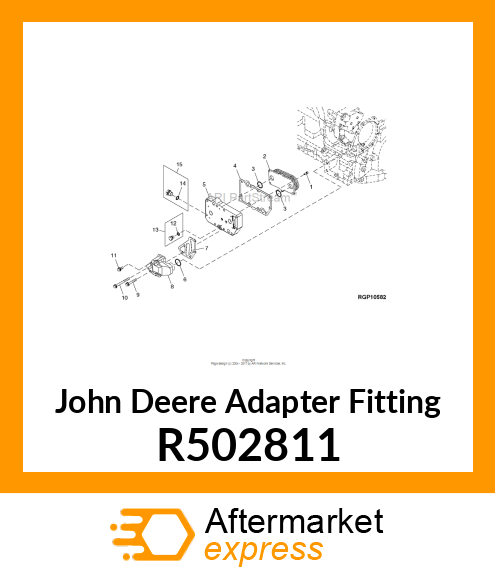 ADAPTER FITTING, ADAPTER, COOLANT R502811