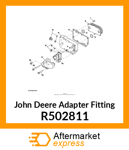 ADAPTER FITTING, ADAPTER, COOLANT R502811