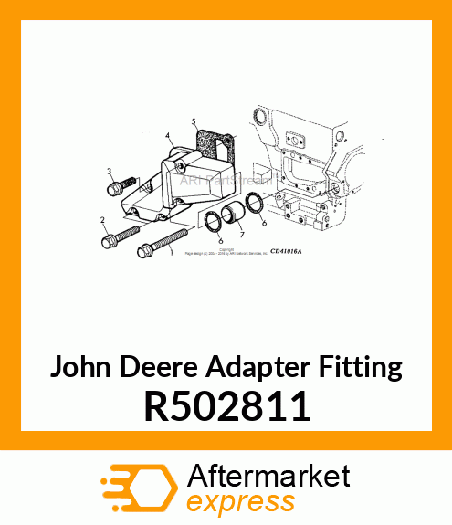 ADAPTER FITTING, ADAPTER, COOLANT R502811