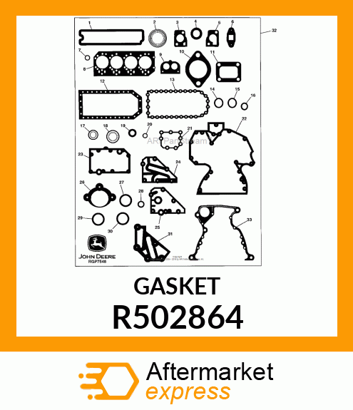 GASKET, REMOTE OIL FILTER ADAPTER R502864