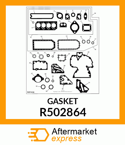 GASKET, REMOTE OIL FILTER ADAPTER R502864