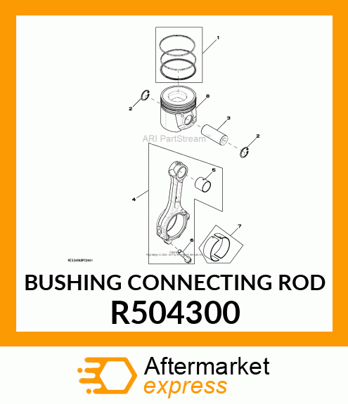 BUSHING, BUSHING, PISTON PIN R504300