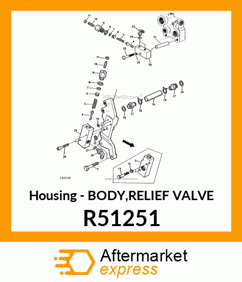 Housing - BODY,RELIEF VALVE R51251