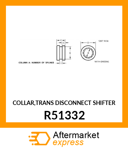 COLLAR,TRANS DISCONNECT SHIFTER R51332