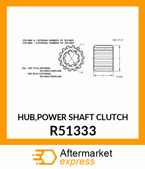 Splined Coupling R51333