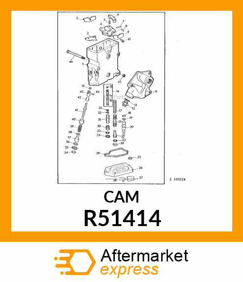 CAM,VALVE OPERATING,REGULAR R51414