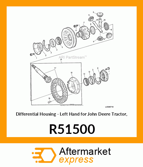 HOUSING,DIFFERENTIAL,LH R51500