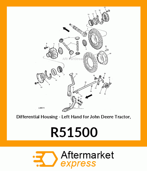 HOUSING,DIFFERENTIAL,LH R51500