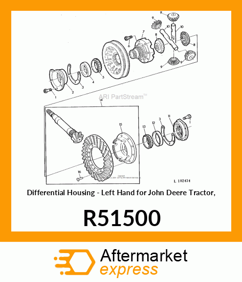 HOUSING,DIFFERENTIAL,LH R51500