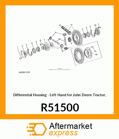 HOUSING,DIFFERENTIAL,LH R51500