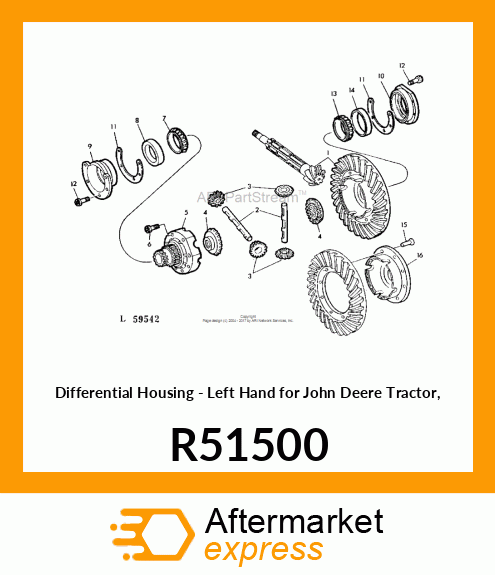 HOUSING,DIFFERENTIAL,LH R51500