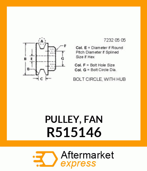 PULLEY, FAN R515146