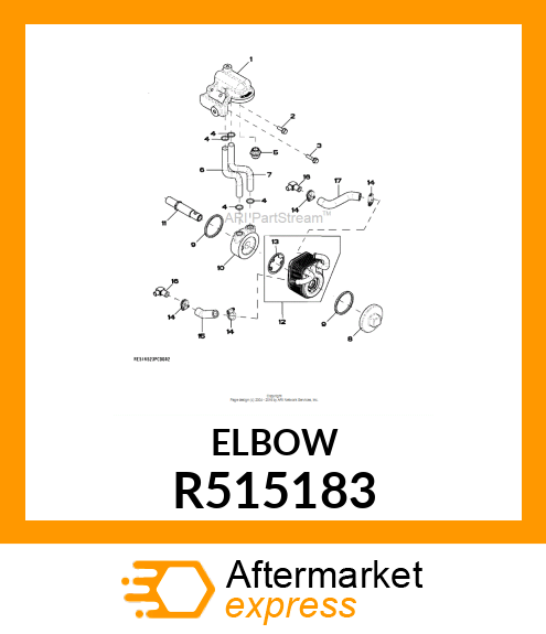 FITTING, HOSE 90 D (OIL COOLER) R515183