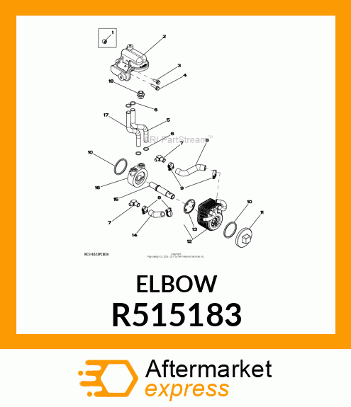 FITTING, HOSE 90 D (OIL COOLER) R515183