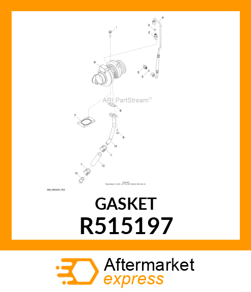 GASKET, TURBO TO E. MANIFOLD R515197