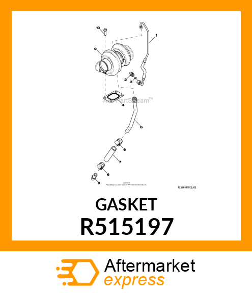 GASKET, TURBO TO E. MANIFOLD R515197