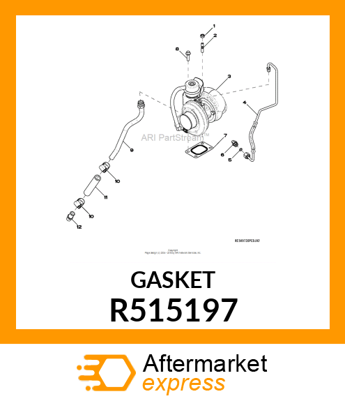 GASKET, TURBO TO E. MANIFOLD R515197