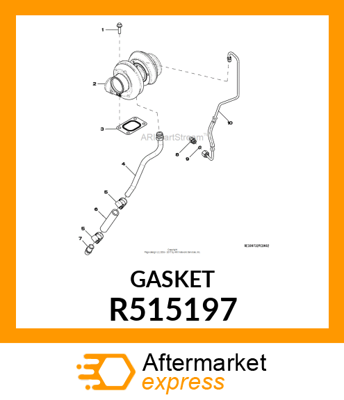 GASKET, TURBO TO E. MANIFOLD R515197