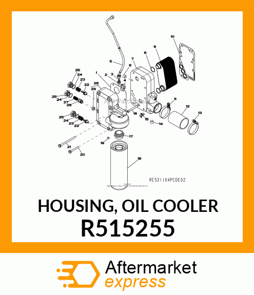 HOUSING, OIL COOLER R515255