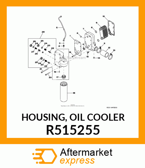 HOUSING, OIL COOLER R515255